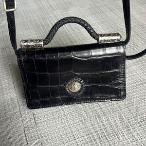 BRIGHTON Wallet Organizer Crossbody Bag Sm. Blk